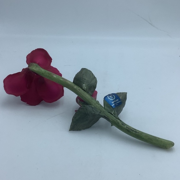 Capodimonte Italy Napoleon Porcelain Red Rose Stem - Picture 10 of 14